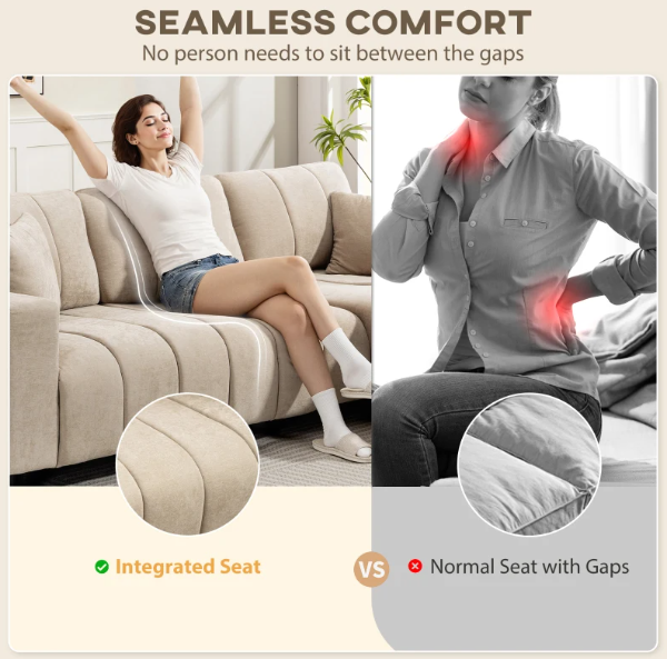 3 Seater L-Shaped Sofa with Changeable Chaise