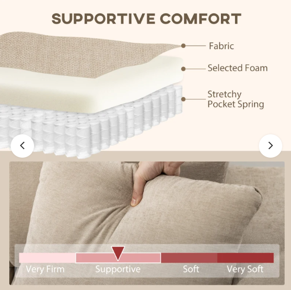 3 Seater L-Shaped Sofa with Changeable Chaise