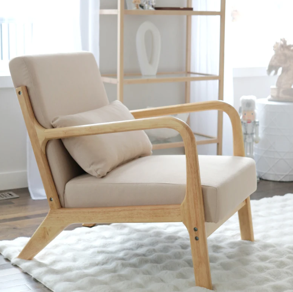 Fabric Lounge Chair, Velvet Armchair