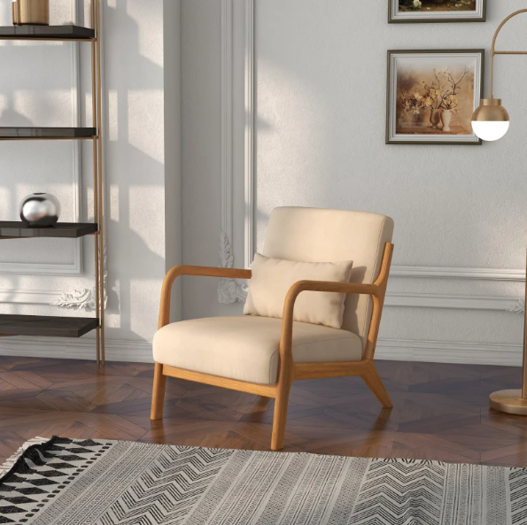 Fabric Lounge Chair, Velvet Armchair