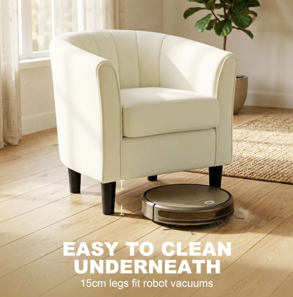 Accent Chair Modern Upholstered Living Room Chair with Ottoman