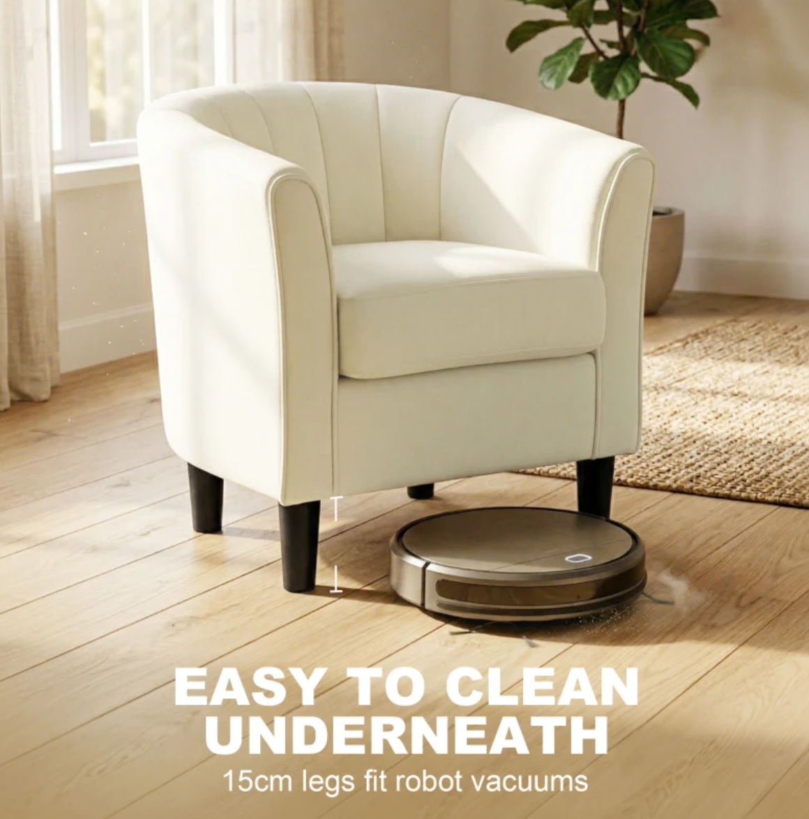 Accent Chair Modern Upholstered Living Room Chair with Ottoman