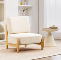 Accent Chair with Rubber Wood Frame