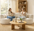 102" Chenille Boneless Couch with Wide Seat