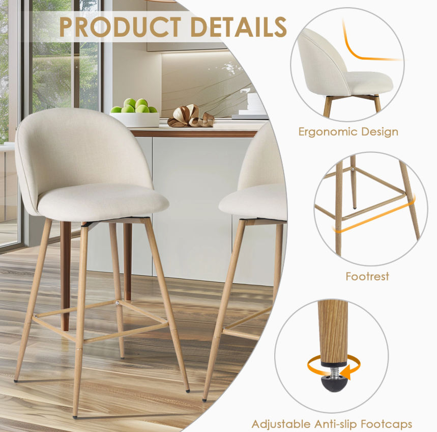 Modern 26in Swivel Counter Bar Stool