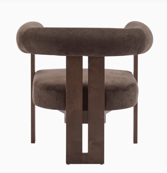 Velvet Round Arm Accent Chair